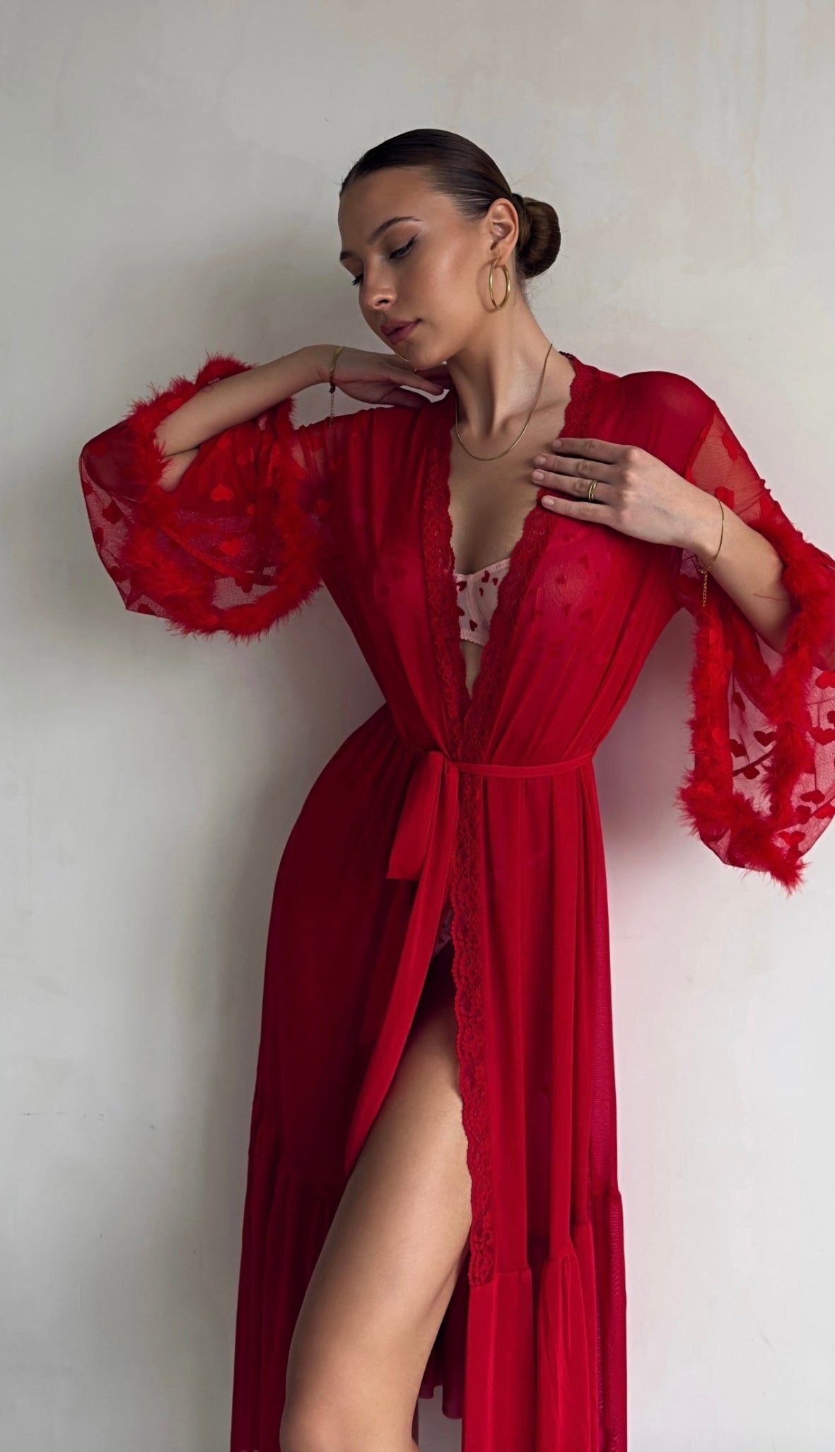 Sheer Robe Moonlace