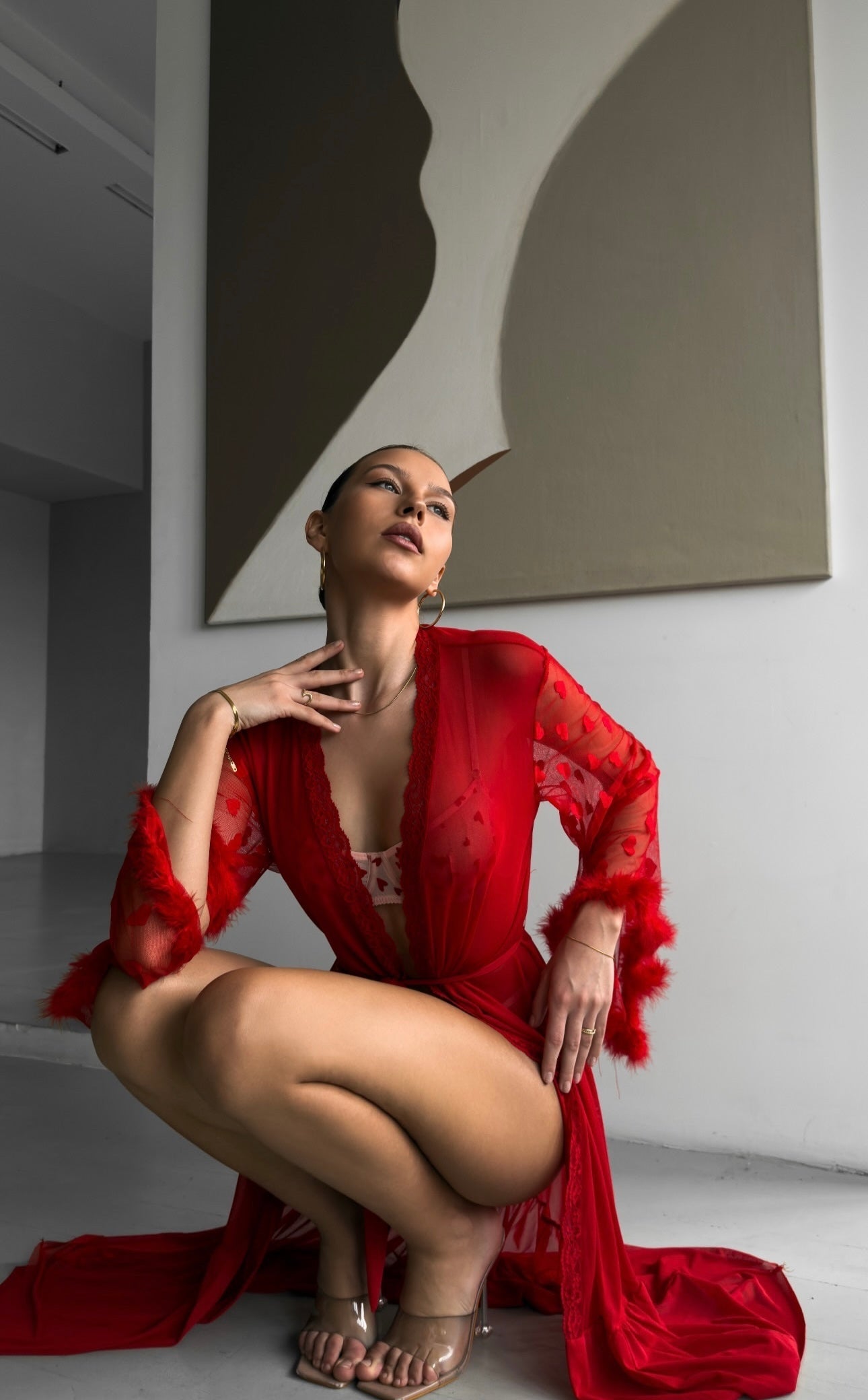 Sheer Robe Moonlace
