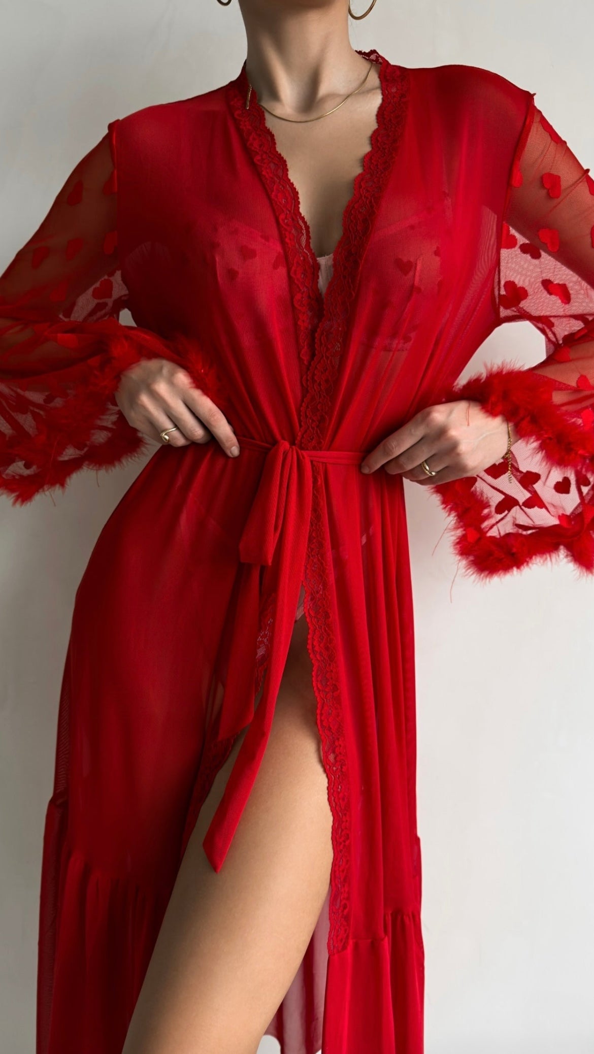 Sheer Robe Moonlace