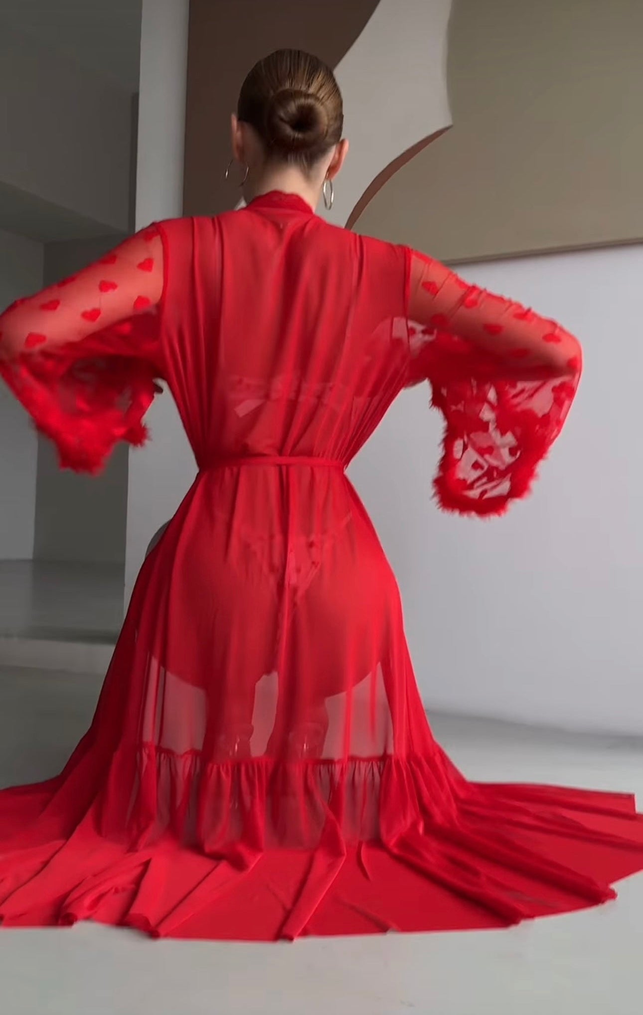Sheer Robe Moonlace
