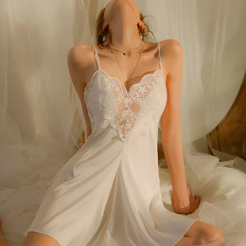 Camicia da notte in raso LacyMate™ Slinky 